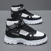 Fashion Men's Boots High-top Casual Sneakers Fashion Motorcycle Boots Lace Up Platform Boots for Men Plush Warm Winter Boot Botas Hombre