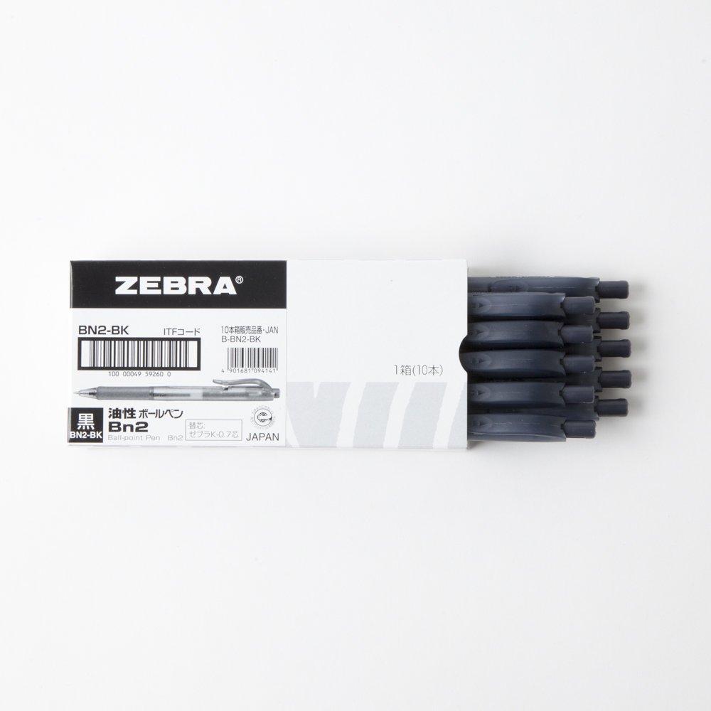 Zebra Ballpoint Pen Bn2 10 Oil-Based Black, Pens, B-BN2-BK