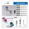 HEIGHTEN 45-50mm Adjustable Reel Handle, 6.8g, 20mm Burnt-Color Aluminum Knob, Compatible with Shima