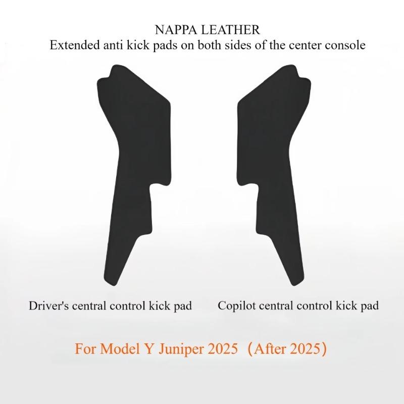 For Tesla Model Y Juniper 2025 Central Control Anti Kick Pads Leather Side Defense Anti-dirty Pad Protective Cover Accessories