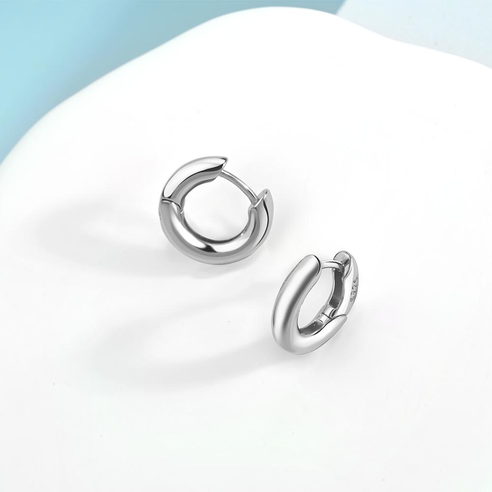 Fine Rose Gold Round Hoop Earrings for Women Trendy Styles Genuine Copper Color Simple Gold Earrings Fashion Weddings Zircon