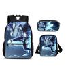 Fundamental Round Front Tote Everyday Backpack Pen Bag ice Bag 3Pcs Set Versatile Comic Male or Female School Birthday Best Gift