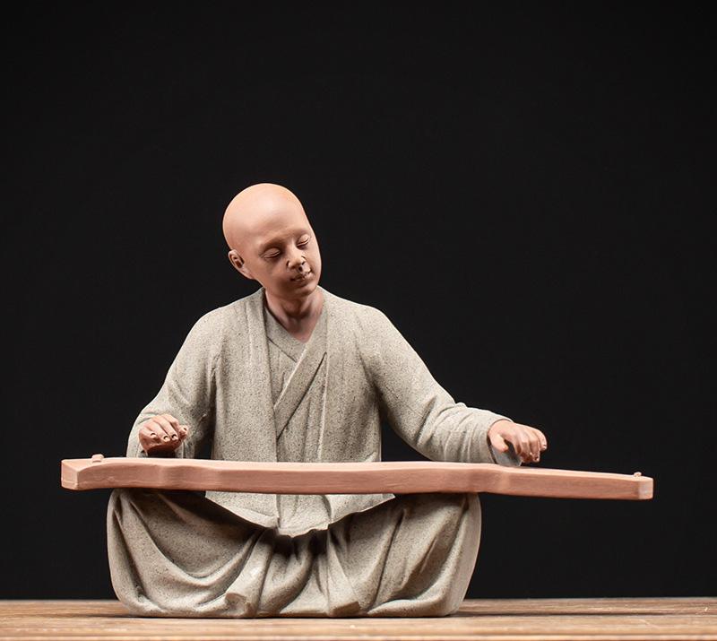 Ceramics Little Monk Decoration Statue Luxurious Home Room Office Character  Ornaments Chinese Specialty Crafts