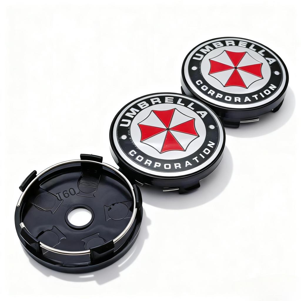 4pcs Umbrella Logo Emblem Badge Car Wheel Center Caps 60MM 56MM Wheel Hub Cap Rim Hubcaps Cover Replace Car Styling Accessories