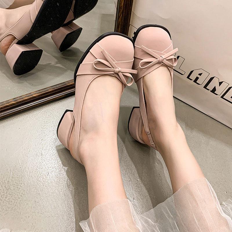 Baotou empty sandals women's new retro fashion temperament fashion single shoes one pedal lazy shoes tide