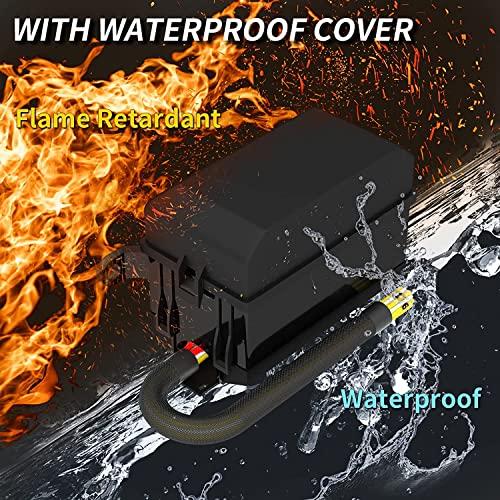 KILIGEN 12V Relay Box and Fuse 5 Pin JD1914 40A 5 Relays and 4 Pin Relay with 1 6 ATC/ATO Blade Fuse, Waterproof Universal Fuse Relay Box for Car