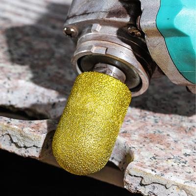 2 יחידות/סט ביטים אצבע מולחמים ביהלומים גלגל השחזה ראש השחזה לכירסום וגימור כלי יד אביזרים לכלי חשמל