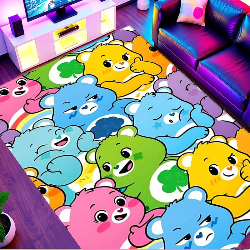 Care Bears Print Rug, Washable Floor Carpet, For Entryway Dorm Laundry Room Office Study, Home Decor Birthday Christmas Gift