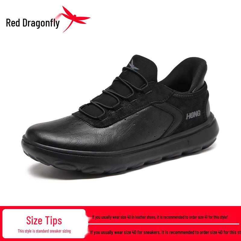 Red Dragonfly Men s Waterproof Leather Sneakers - Autumn/Winter Black Casual Sports Shoes 43 чёрный