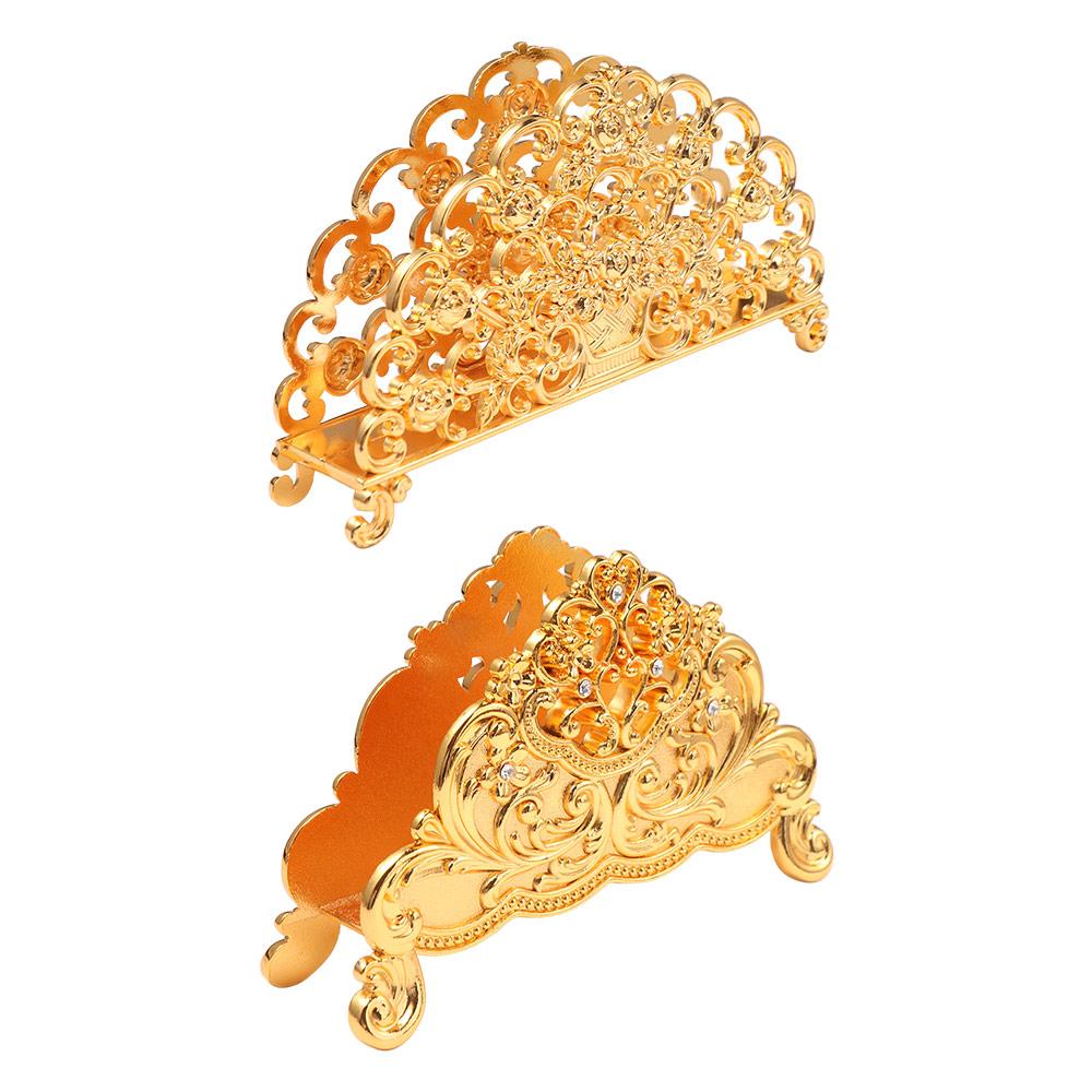 European Style Metal Paper Dispenser Zinc Zinc Zinc Alloy Gold Tissue Box Shiny Napkin Holder  Coffee Shop