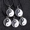 Yin Yang Pendant Necklace for Mens - Adjustable Cord Necklace