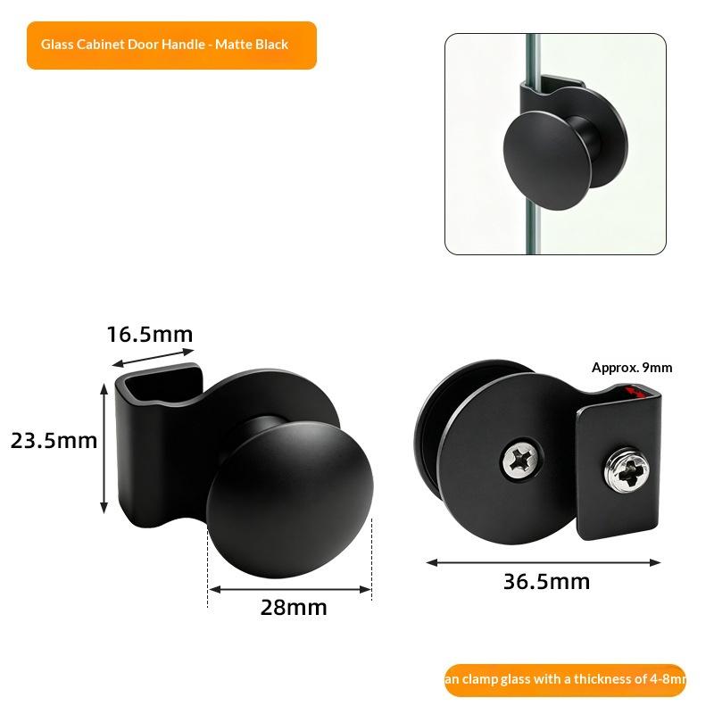 Stainless Steel No Drill Glass Cabinet Door Pull Anti Slip Long Lasting Durable For Bathroom Kitchen Glass Cabinet Doors