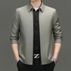 Lapel Jacket Zipper Business Jacket Middle-aged Men's Jacket Dad Jacket