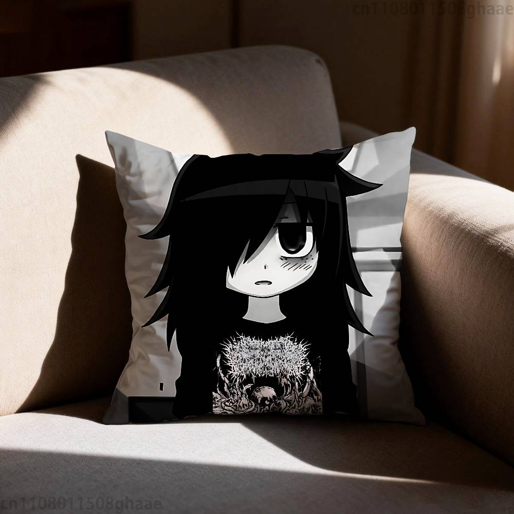 C-Character Tomoko Kuroki Pillowcase Casual Style Decoration, Suitable for Home Decoration (excluding Pillow Core)