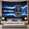 Custom Name Text Tapestry Everton FC Personalized Polyester Wall Tapestry For Bedroom And Room