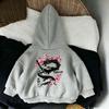 Fall Children's Hooded Sweatshirt - Korean-style Boy-girl Dragon Pattern Print - Fashionable, Soft and Comfortable Coat