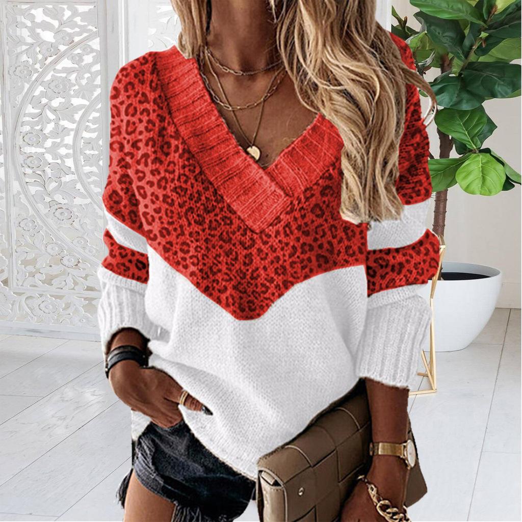 Autumn Winter Women Sweater New Striped Soft V-Neck Pullover Fashion Casual Loose Jumpers 2021 Female Sweaters Tops