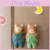 Wooden Cat Figurine Handcrafted Animal Decor For Home Office Gift