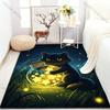 1PC Black cat holding star jar Carpet for Living Room Bedroom Sofa Home Decor Rus Non-slip Floor Mat Luxury Gift