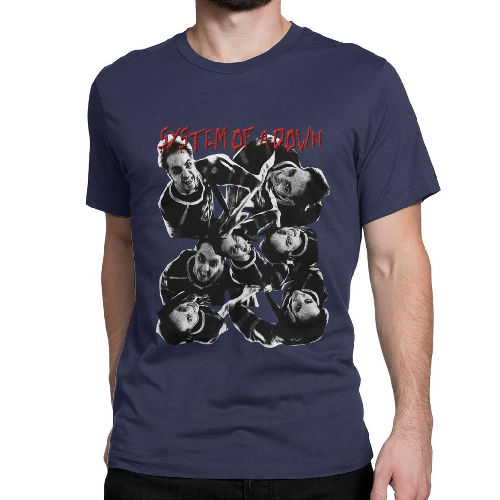 System Of A Down T-Shirts Unisex Women American Heavy Metal Vintage Cotton Tee Shirt Short Sleeve T Shirts Graphic Clothes Unisex