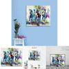 Abstract Animal Artwork Canvas Wall Art For Home Interior Modern Decor With Horses Design