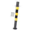 Safe Bollard Parking Bollard 30' H Steel Protective Professional Black and Yellow Accessory for Sidewalks Hotels Street lanes