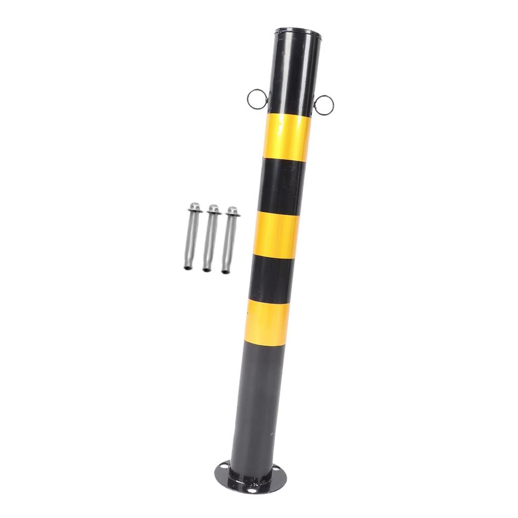 Safe Bollard Parking Bollard 30' H Steel Protective Professional Black and Yellow Accessory for Sidewalks Hotels Street lanes