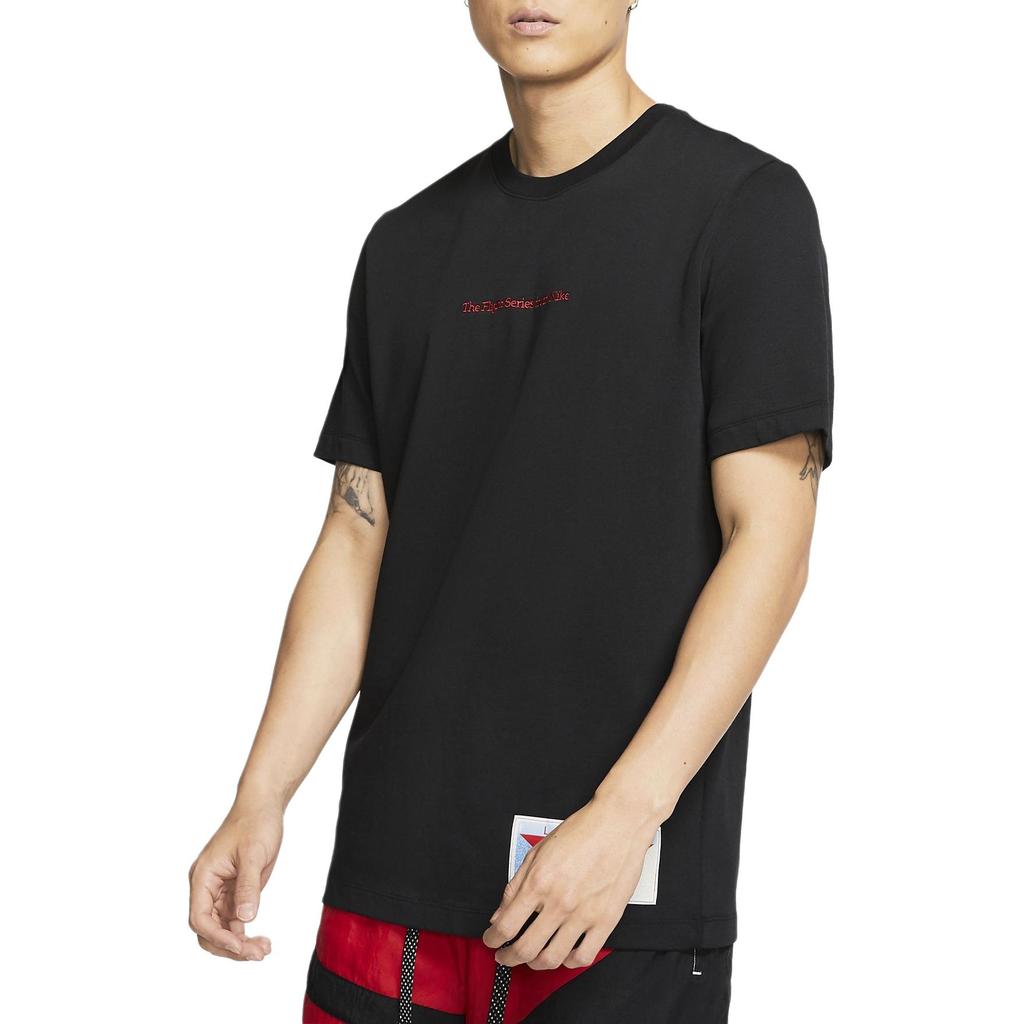 Nike Flight Embroidered Basketball T-Shirt Men Tops Black CQ3875-010