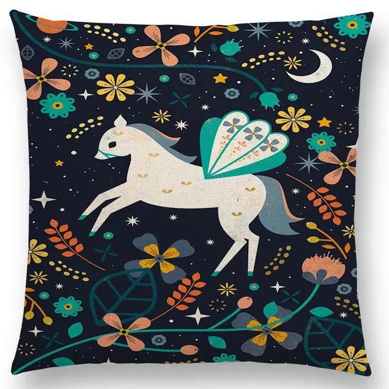 Neueste Niedliche Cartoon-TiereKissenbezug Fuchs Flamingo Katze Schwan Vogel Narwal Kissenbezug Design Verfügbar