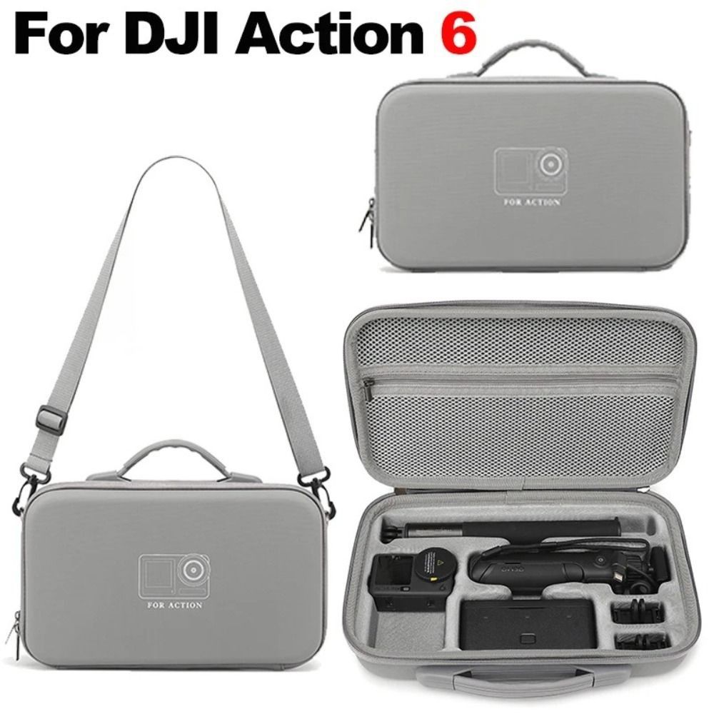 EVA Camera Storage Box Anti-pressure Handbag Portable Shoulder Bag for DJI Osmo Action 6 Camera