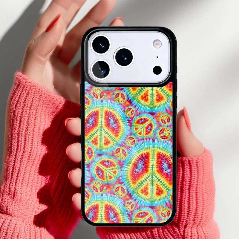 Hippie Daisy Tie-dye Flower Phone Case for iPhone 17 16 15 14 13 Pro Max Back Cover for 12 11 Pro Coque
