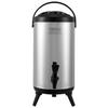 Stainless Steel Insulated Beverage Dispenser, 2.4 Gallon 9.2 Liter, Thermal Hot and Cold Drink Server Dispenser with Spigot Handle, Food-grade for Hot