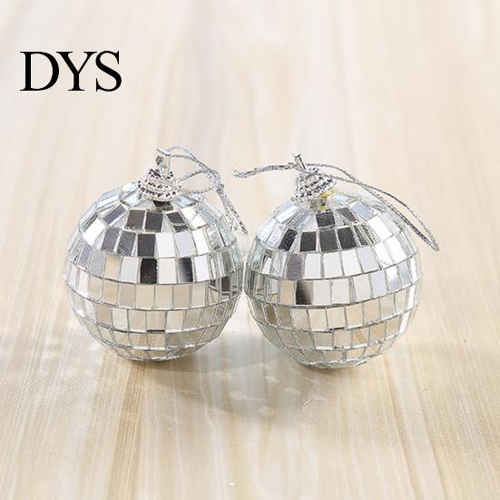 DIY Craft Supplies for Jewelry Making 6 Pcs Mini Silver Disco Balls, Hanging Mirror Ball Ornaments, Reflective Ornaments Christmas Tree Decoration