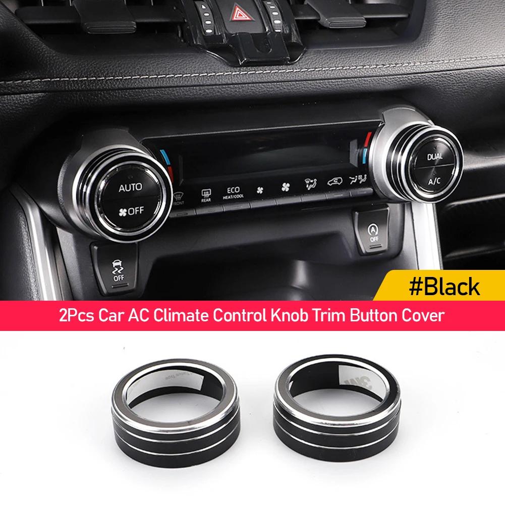 2 Stück Auto AC Klimaregelungsknopf Zierblende Abdeckung für Toyota RAV4 2019 2020 2024 Autozubehör Auto AC Regelknopf Abdeckung