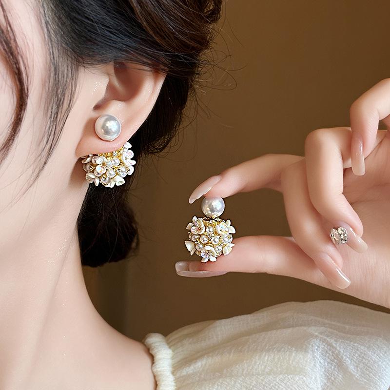 2025 Silver Needle Zircon Pearl Earrings: French Retro Light Luxury Studs for Women