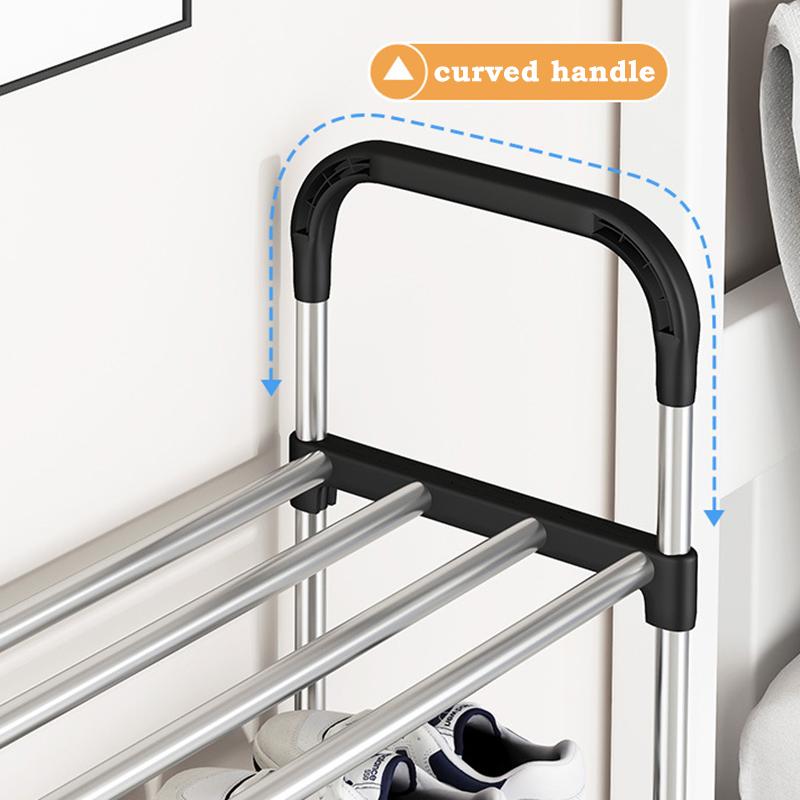 3-8Floor Simple Shoe Rack Multi Layer Dustproof Household Doorstep Shoe Cabinet Storage Space Saving Assembly Of Small Shoe Rack