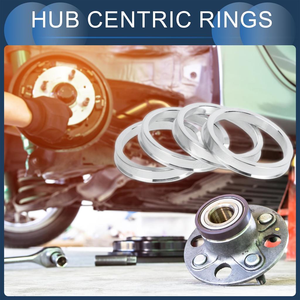 INFINAUTO Hub Centric Ring 57.1mm Inner to 67.1mm OD Car Wheel Hub Ring Aluminum Alloy 4pcs
