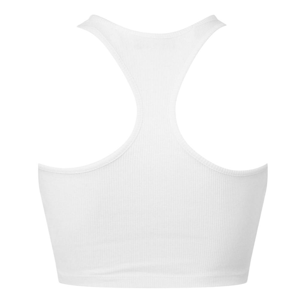 Canotta da donna/ragazza Off White vestibilità rilassata