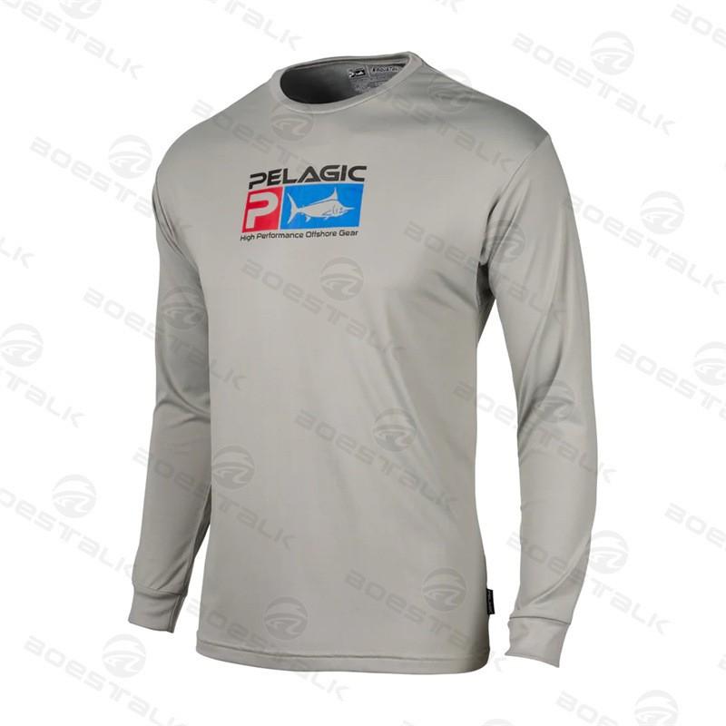 PELAGIC Mens Long Sleeve Fishing Shirt UPF 50 Sun Protection Quick Dry Breathable Apparel