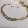Tooxika Simple Personality Light Luxury Temperament Metal Irregular Lava Flash Diamond Collar Choker Necklace