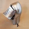 Medieval Knight Barbuta Helmet Mild Steel Barbuta Visored Warrior LARP Cosplay Halloween Silver Helmet