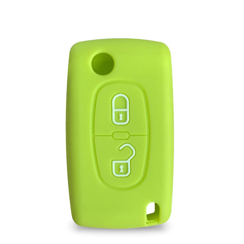 Key Case Cap for Citroen C3 C Crosser Key Cover for Peugeot 308 307 207 206 307S 307sw 407 607 3008 5008 Silica Gel Keychain