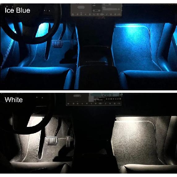 For Tesla Model Y -2024 LED Atmosphere Foot-Well Lights Ultra Bright Puddle Door Bulb Interior Lighting