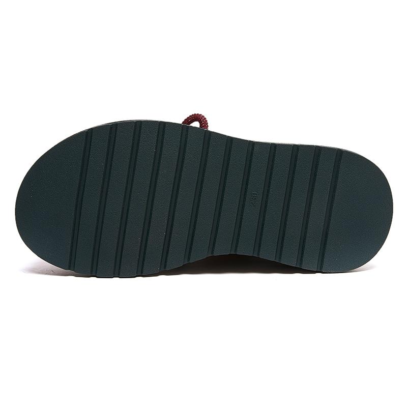 Fashion GKTINOO Handgefertigte Damenstiefel aus echtem Leder Runde Zehenpartie Retro Keilabsatz Stiefeletten Print Plateau High-Heel-Stiefel