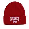 Nurse Bow Print Warm Winter Hats Unisex Cap Beanie Man Cap Stretchable Trendy Knitted Hat Beanie Perfect For Urban Style