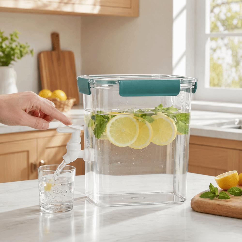 With Spigot Cold Water Kettle Plastic Water Container Portable Drink Dispenser  Kitchen