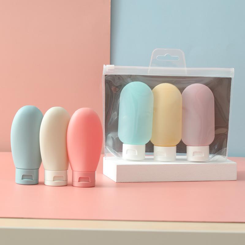 Portable Travel Dispenser Set: Shampoo, Shower Gel, Lotion Squeeze Bottles
