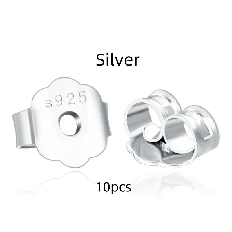 

10pc/Set 925 Sterling Silver DIY Bracelets Accessorie Earrings Back Jewelry Making for Women Earring Jewelry Findings Gift серебряный