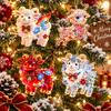 2D Flat Goat Hanging Ornament Set Acrylic Christmas Tree Ornament  Shop Window Display