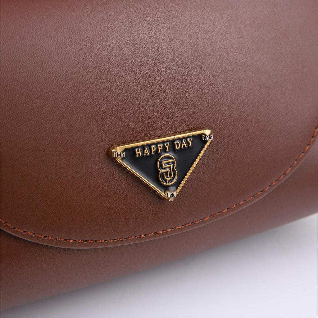 2025 Retro-Style Brown Faux Leather Underarm Shoulder Bag: Women's Small Crossbody & Phone Bag